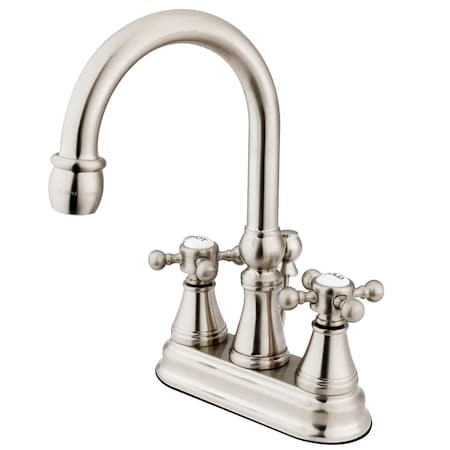 Kingston Brass 4" Centerset Bathroom Faucet, Brushed Nickel KS2618BX